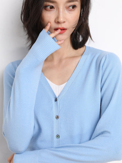 Damen Strickjacke mit V-Ausschnitt | Lässig