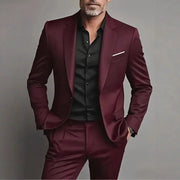 Slim Fit Herrenanzug für Gala & formelle Anlässe – Bordeaux