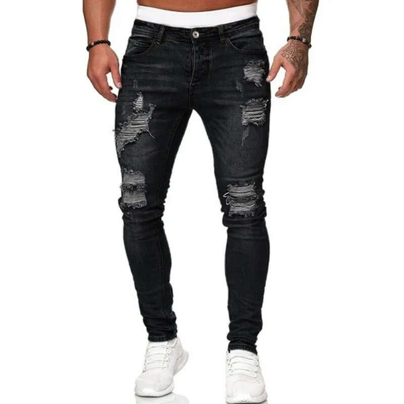 Bastien | Herren Slim Fit Jeans | Schwarz