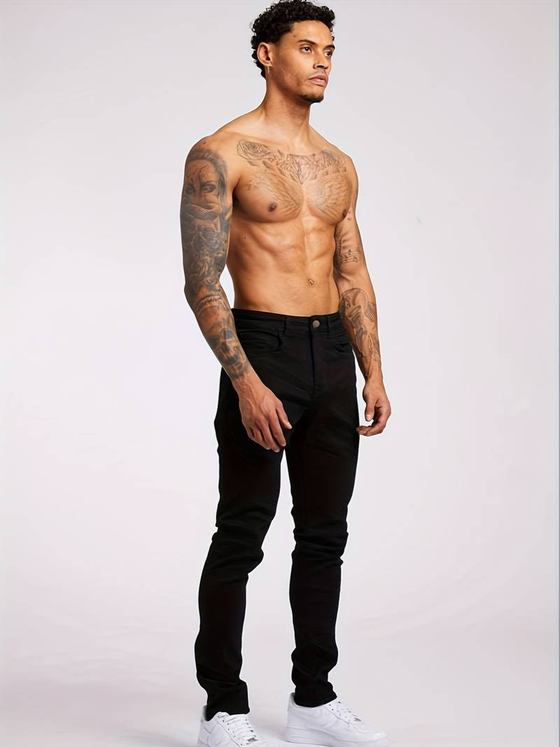 Neville | Herren Slim Fit Jeans | Schwarz