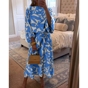 Smilla | Damen Locker Sommer Zweiteiler Set – Blau