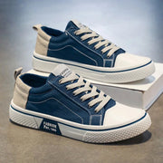 Sneaker Herren Retro Low Top mit Schnürung – Blau