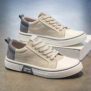 Sneaker Herren Retro Low Top mit Schnürung – Beige