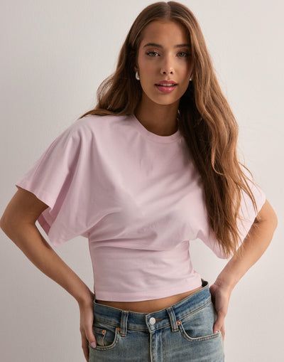 Kurzarm-Crop-Top | Weite Ärmel & Taillenbetonung | Trendbewusst & Lässig
