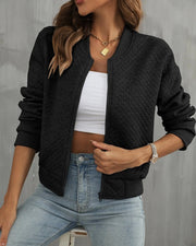 Sommer Bomberjacke Relaxed Fit – Schwarz