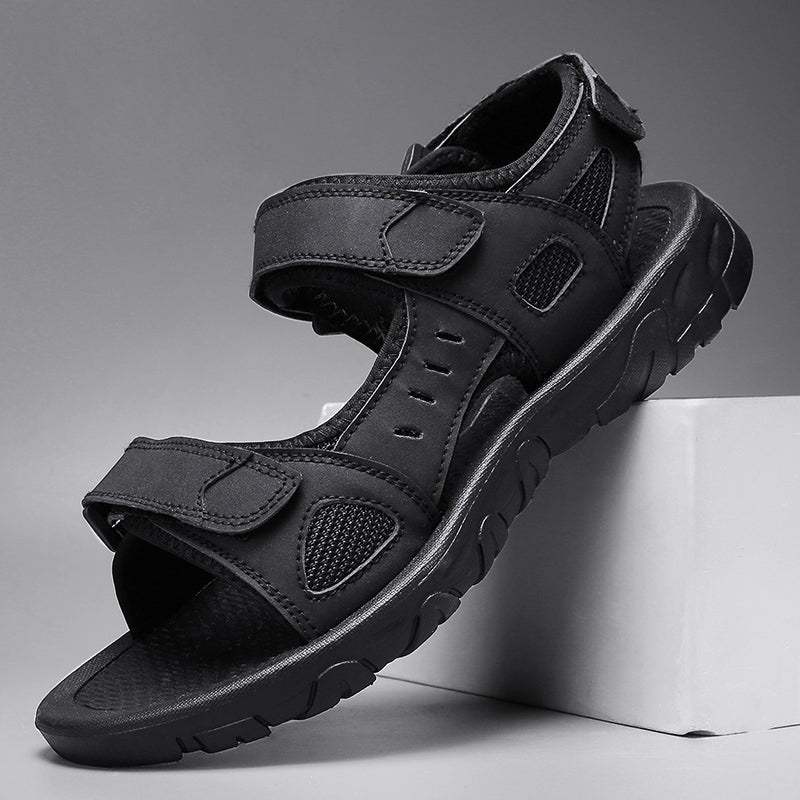 Alfonso | Herren Sommer Sandalen | Schwarze