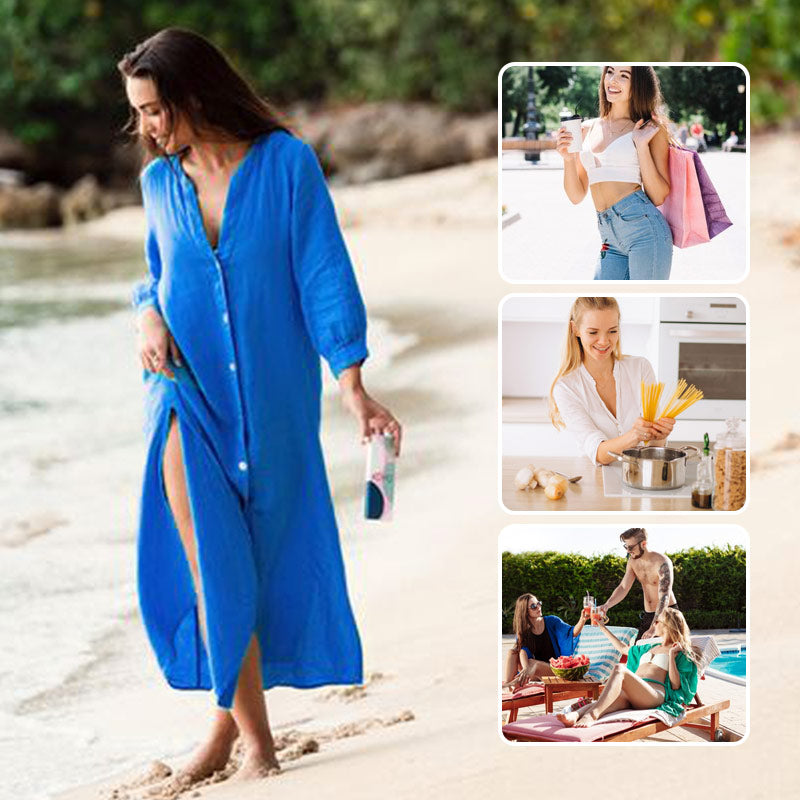 Luftige Polo-Shirtkleid Damen – Marlene