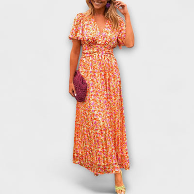 Elsie - Klassisches V-Ausschnitt Kleid