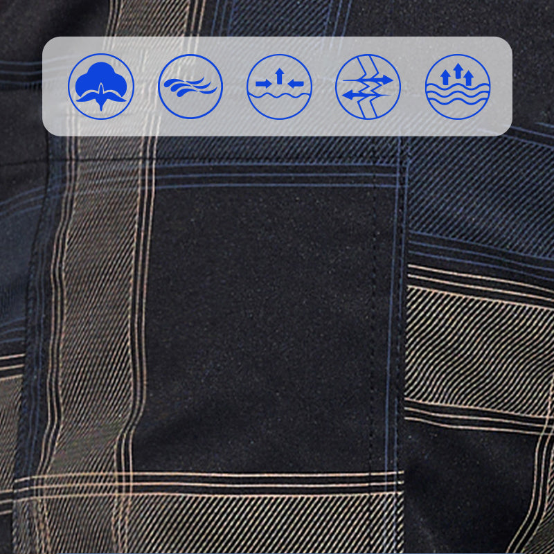 Lässige karierte Herrenhose mit Taschen