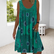 Brynella - Leichtes Printkleid – Grün