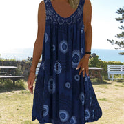 Brynella - Leichtes Printkleid – Dunkelblau