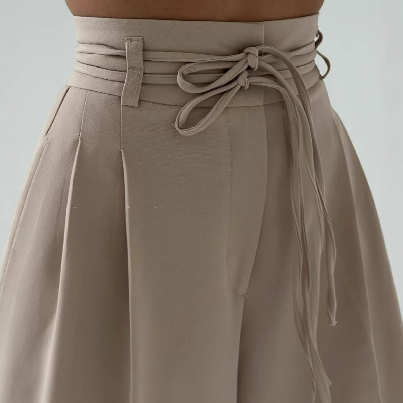 Weite Hose mit Bunddetail | Hoher Sitz | Fließender Schnitt