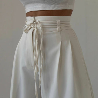 Weite Hose mit Bunddetail | Hoher Sitz | Fließender Schnitt