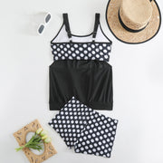 Sommerfeld | Gepunktetes Tankini-Set mit Shorts – Schwarz