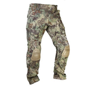 Herren Multicam Tactical Kampfhose Mit Knieschützern – Robuste Cargo Hose – Pythongrün