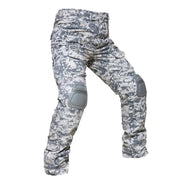 Herren Multicam Tactical Kampfhose Mit Knieschützern – Robuste Cargo Hose – Grauweiß