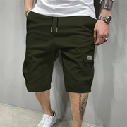 Arthur | Kniekurze Cargo-Shorts mit elastischem Bund – Armeegrün