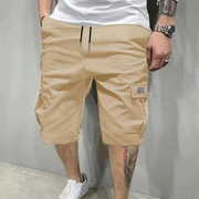 Arthur | Kniekurze Cargo-Shorts mit elastischem Bund – Khaki
