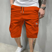 Arthur | Kniekurze Cargo-Shorts mit elastischem Bund – Orange