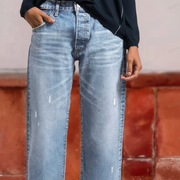 Jana | Damen Retro Kurze Gerade Jeans – Retro Denim Shorts Gerade 2026 – Hellblau