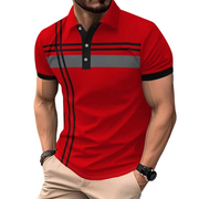 Ludrick | Elegantes Herren-Shirt mit Kragen und Knopfleiste – Rot