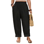 Perdita - weite Soft-Touch-Hose – Schwarz