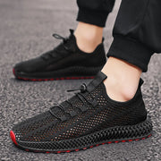 Danielo | Bequeme Herren-Sneaker mit luftiger Strickstruktur – Schwarz