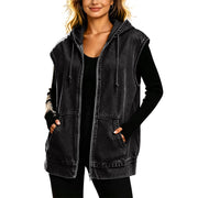 Anemora - Premium Oversize-Kapuzenjacke – Schwarz