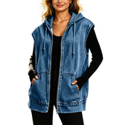 Anemora - Premium Oversize-Kapuzenjacke – Blau
