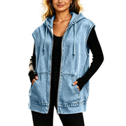 Anemora - Premium Oversize-Kapuzenjacke – Hellblau
