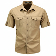 Stefan | Herren Hemd Mit Taschen Modern Look – Khaki