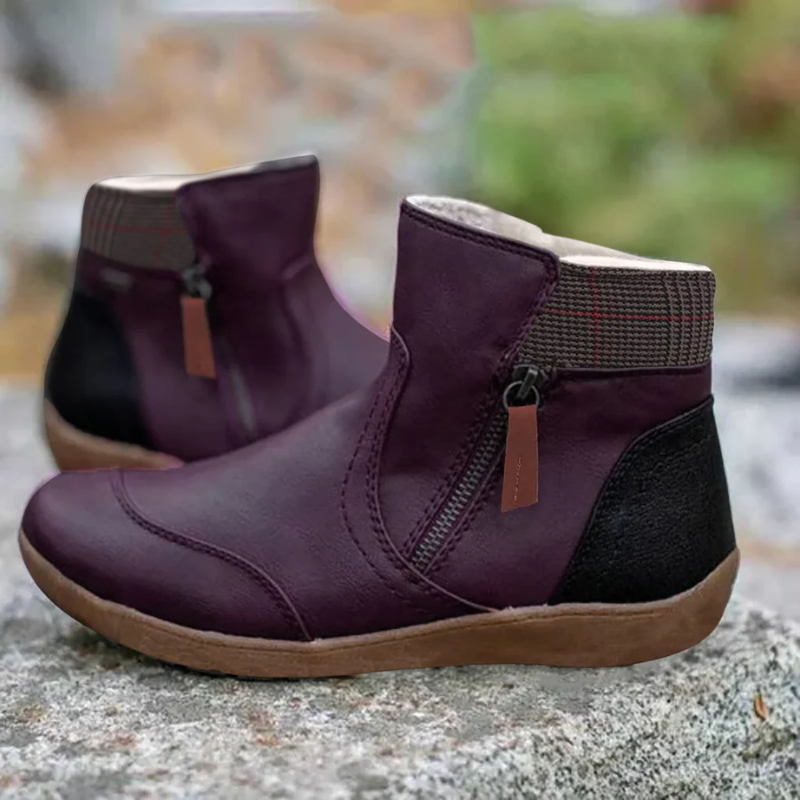 Amber | Stiefeletten Damen Flach | Wasserdicht