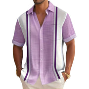 Chetford - Strukturiertes Camp-Collar-Hemd – Lila