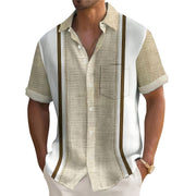Chetford - Strukturiertes Camp-Collar-Hemd – Beige