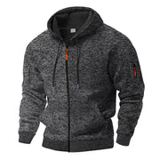Daemor - Allwetter-Hoodie mit durchgehendem Reißverschluss – Dunkelgrau