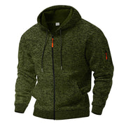 Daemor - Allwetter-Hoodie mit durchgehendem Reißverschluss – Olivgrün