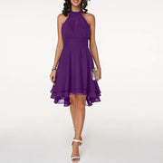 stilvolle Kleid mit charmanten Rüschen – Lila