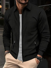 Strickjacke Herren mit Reißverschluss – Schwarz