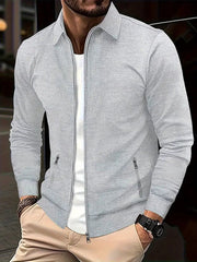 Strickjacke Herren mit Reißverschluss – Grau