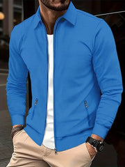 Strickjacke Herren mit Reißverschluss – Blau