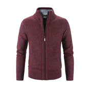 Strickjacke Herren Reißverschluss – Rot