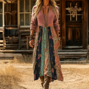 Susanne | Damen Schlichtes Sommerkleid Maxi – Mehrfarbig