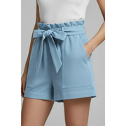 Talia | Damen Shorts Mit Bindebund Für Sommer – Himmelblau