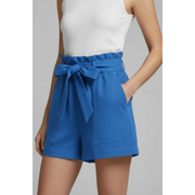 Talia | Damen Shorts Mit Bindebund Für Sommer – Blau