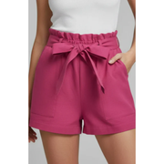 Talia | Damen Shorts Mit Bindebund Für Sommer – Rosenpink