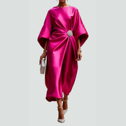 Tara | Damen Midikleid für Abend und Sommeranlässe – Rosa