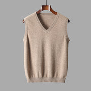 Thorben | Herren V-Ausschnitt Pullunder – Beige