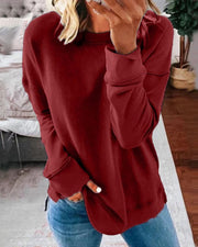 Thordena | Damen Pullover Relaxed Fit Sweater – Burgunder