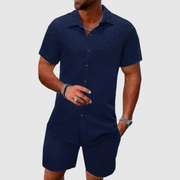Tjark | Herren Sommer Zweiteiler Set – Blau