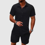 Tjark | Herren Sommer Zweiteiler Set – Schwarz